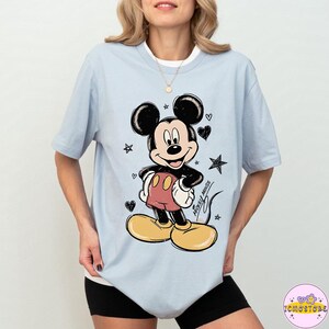 Retro Mickey and Friends Signatures PNG, Disney Mickey Mouse Tee, Magical Shirt, Disney Characters Tee, Mickey & Co Gift, Disney Tee image 4