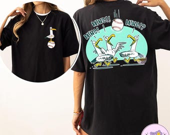 Mine Seagull PNG, Funny Bird Playing Baseball Shirt, Mine Mine Seagull Baseball Shirt, Seagull Lover Gift, Funny Animal Sports Shirt