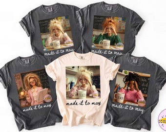 Last Day of School Teacher Doll Face Meme PNG, Funny End of Year Summer Break Shirt, Matching Comfort Colors Made It To May Tee