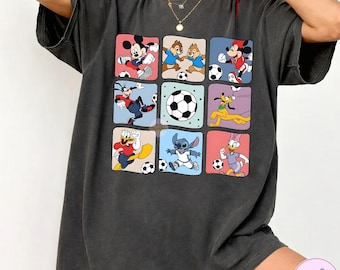 Disney Mickey and Friends Soccer PNG, Mickey and Friends Soccer Chip and Dale Shirt, Disney Sport Shirt, Disneyland Vacation Family Shirt