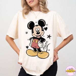 Retro Mickey and Friends Signatures PNG, Disney Mickey Mouse Tee, Magical Shirt, Disney Characters Tee, Mickey & Co Gift, Disney Tee image 1