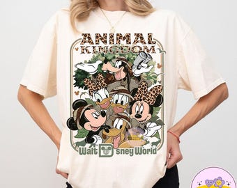 Disney Mickey & Friends Animal Kingdom Safari Mode PNG, Walt Disney World Trip Shirt, Let's Get Wild Gift Shirt, Disneyland Holiday Family