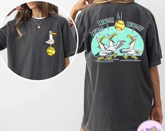 Mine Seagull PNG, Funny Bird Playing Softball Shirt, Mine Mine Seagull Softball Shirt, Seagull Lover Gift, Funny Animal Sports Shirt