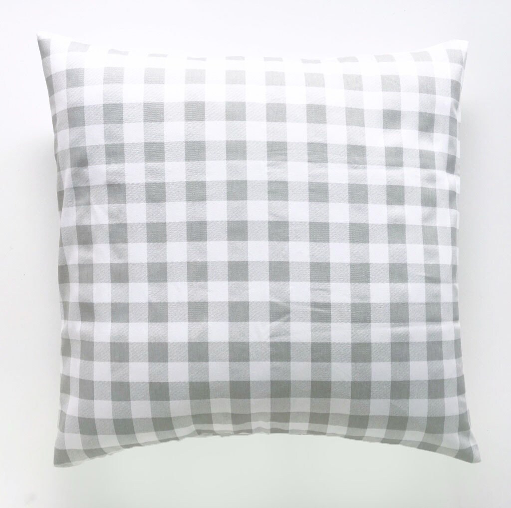 Light Grey Plaid. Plaid Pillow Covers. Decorative Pillow. Etsy