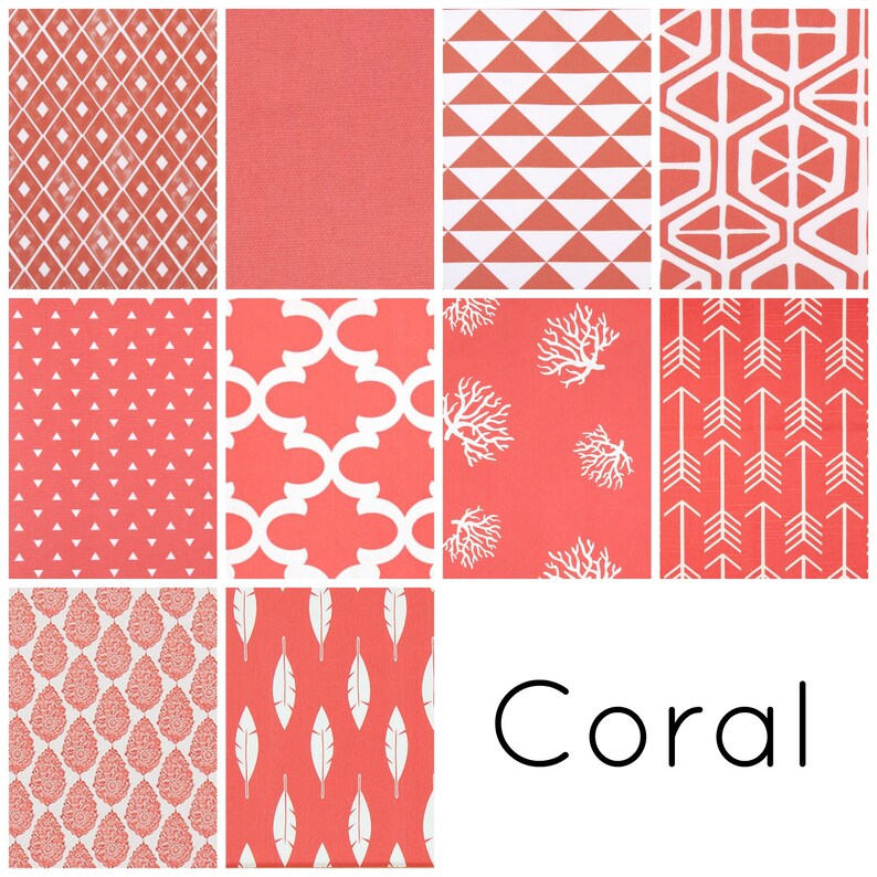 Pair Of 2 Coral Pink Curtain Panels Decorative Window Drapes Etsy
