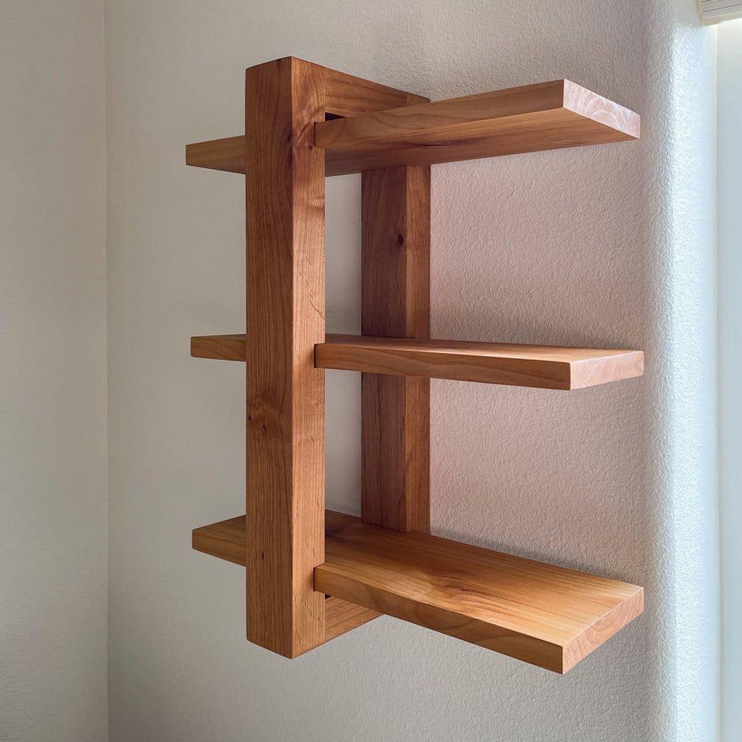 Simple Sliding Wooden Rack Classic Wood Rack ,storage Shelve - Etsy