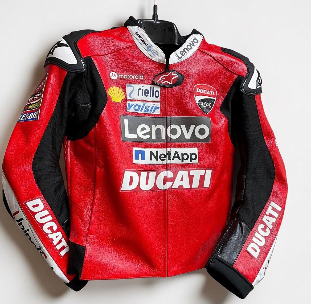 Ducati Lenovo Motogp Racing Leather Jacket – Red Motorcycle Biker