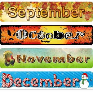 Perpetual calendar holiday themed magnets