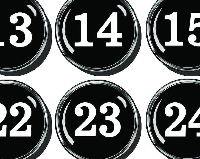 Big black calendar numbers. Magnetic numbers for your calendar.