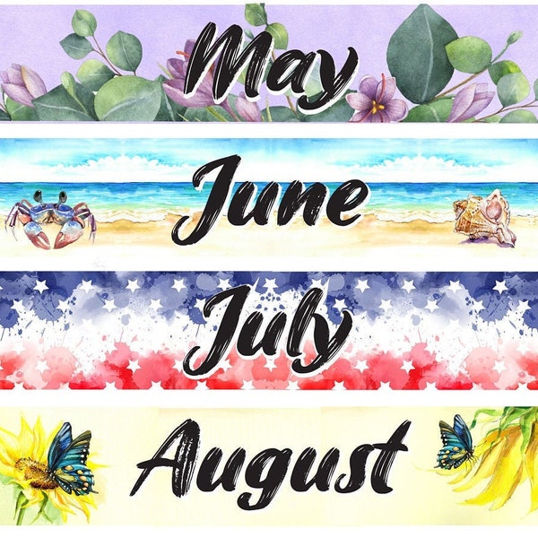 NEW Holiday themed month magnets for your magnetic calendars