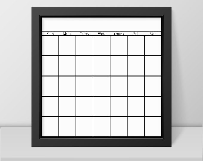 Magnetic white calendar with a new improved surface! Designed for permanent markers