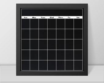 Magnetic black calendar with a new improved surface! Designed for permanent markers