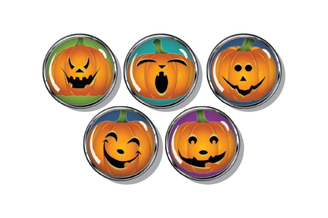 Jack O Lantern, Pumpkin, Five Halloween Magnets, - Etsy