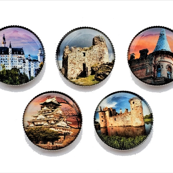 Castles of the World magnet set