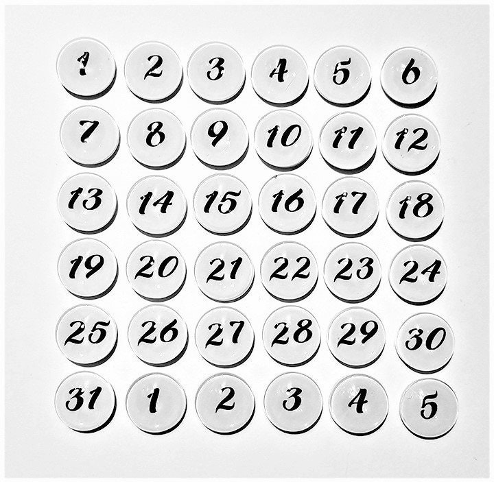 Glass White Numbers Calendar Perpetual Calendar Teacher Supplies 