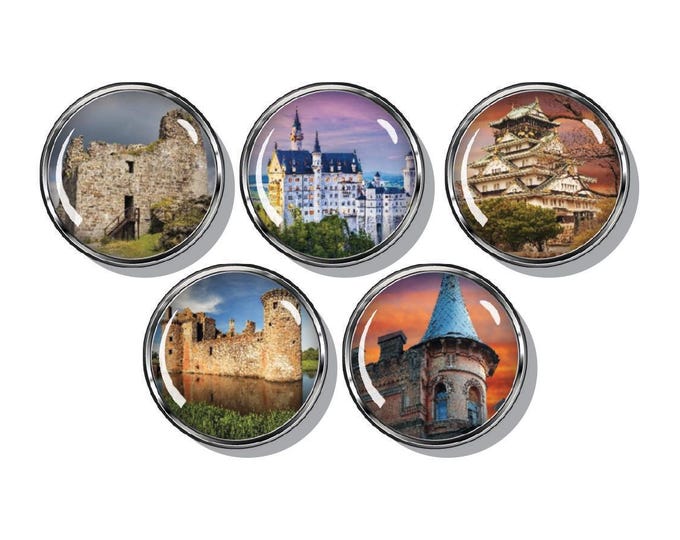 Castles of the World magnet set