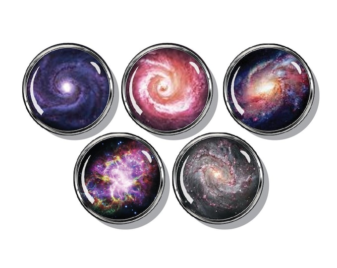 Outer space, stars, galaxy magnet set