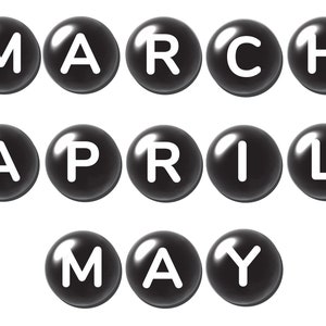 NEW Calendar Month Magnets