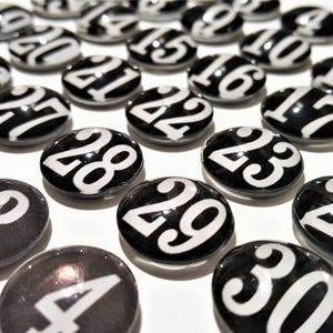 Glass Black and White Numbers Planner Numbers Black Calendar Magnets Teacher Planning Dry Erase Calendar image 6