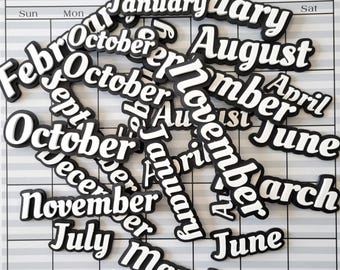 3D Calendar month magnets