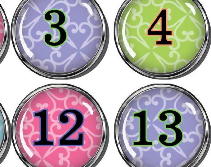 Number magnets, Beautiful bright colors with an elegant background.