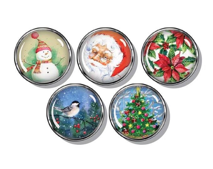 Christmas Holiday magnet set
