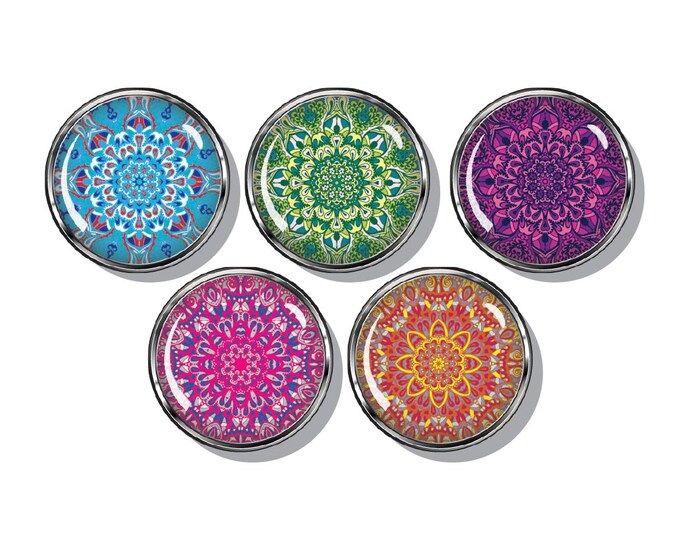 Mandala colorful magnets