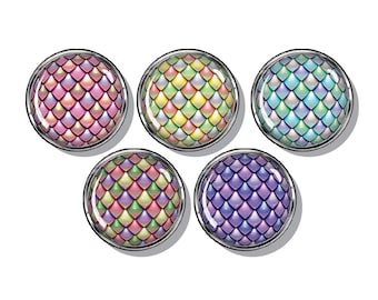 Dragon scales, Mermaid tale set of magnets