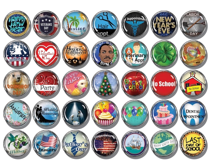 Holiday Calendar magnets, most holidays, school birthdays and some appointments
