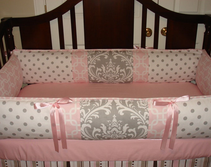 Custom Crib Bumper You Design Any Fabric Any Color. Etsy