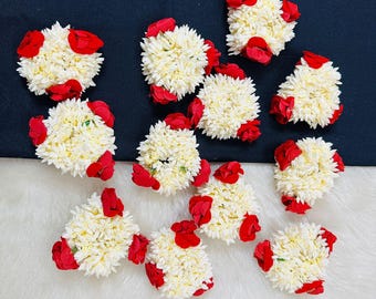 Jasmin duftende Sangeet Haldi Mehndi Ganey Gajra Armbänder Mehndi Mayoon Kalire indische Hochzeit Gefälligkeiten für Haarbun