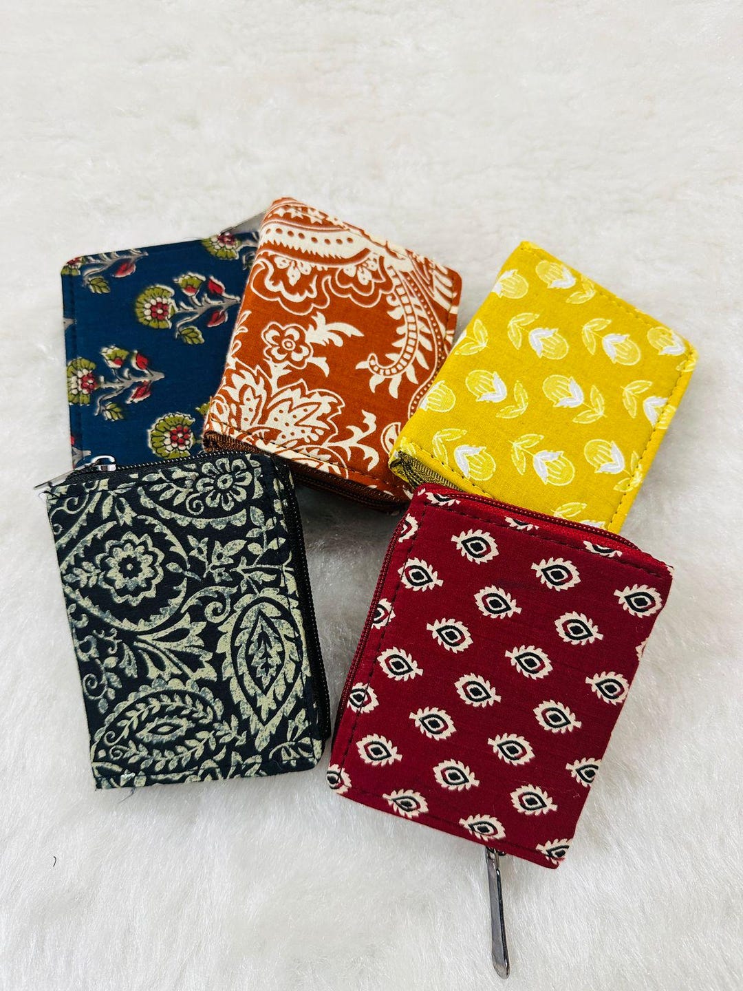 10-100 Pcs Block Print Wallets Bags, Bridesmaid Gifts, Wedding Party ...