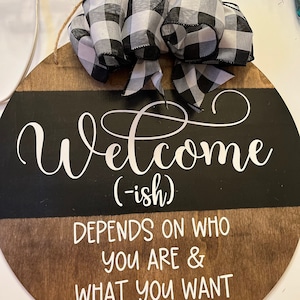 Welcome ish Door sign
