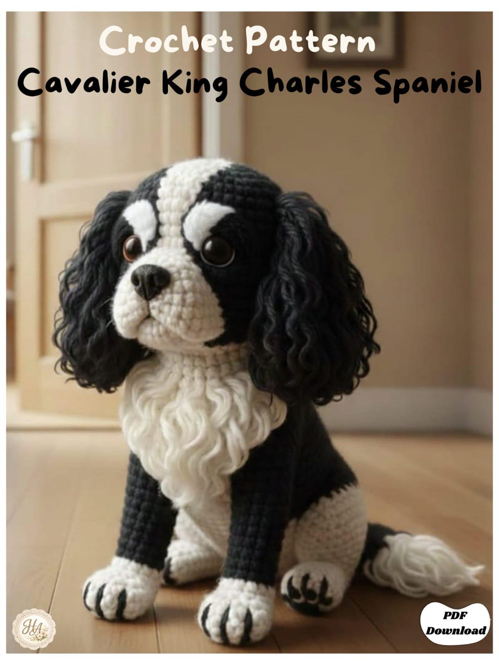 Spaniel Crochet Pattern Cavalier King Charles Spaniel Crochet Pattern PDF | Realistic Amigurumi ...