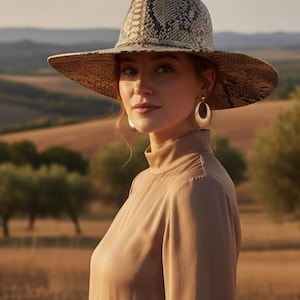 Genuine Python Leather, Women Stylish Cap, Luxury Hat