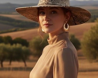 Genuine Python Leather, Women Stylish Cap, Luxury Hat