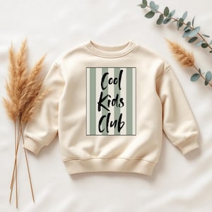 Cool Kids Club Bügelbild groß | Iron On Patch für Kinderkleidung | ca 21 x 15 cm | Statement Print für Sweatshirts