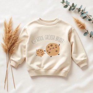 Großer Bruder Große Schwester Bügelbild | Cookie Motiv | DTF Transfer Schwangerschaftsverkündung | Geschwister Shirt Kinder DIY
