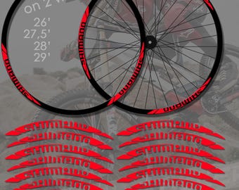 自転車リムステッカー B'twin、ステッカーセット、リムに貼る