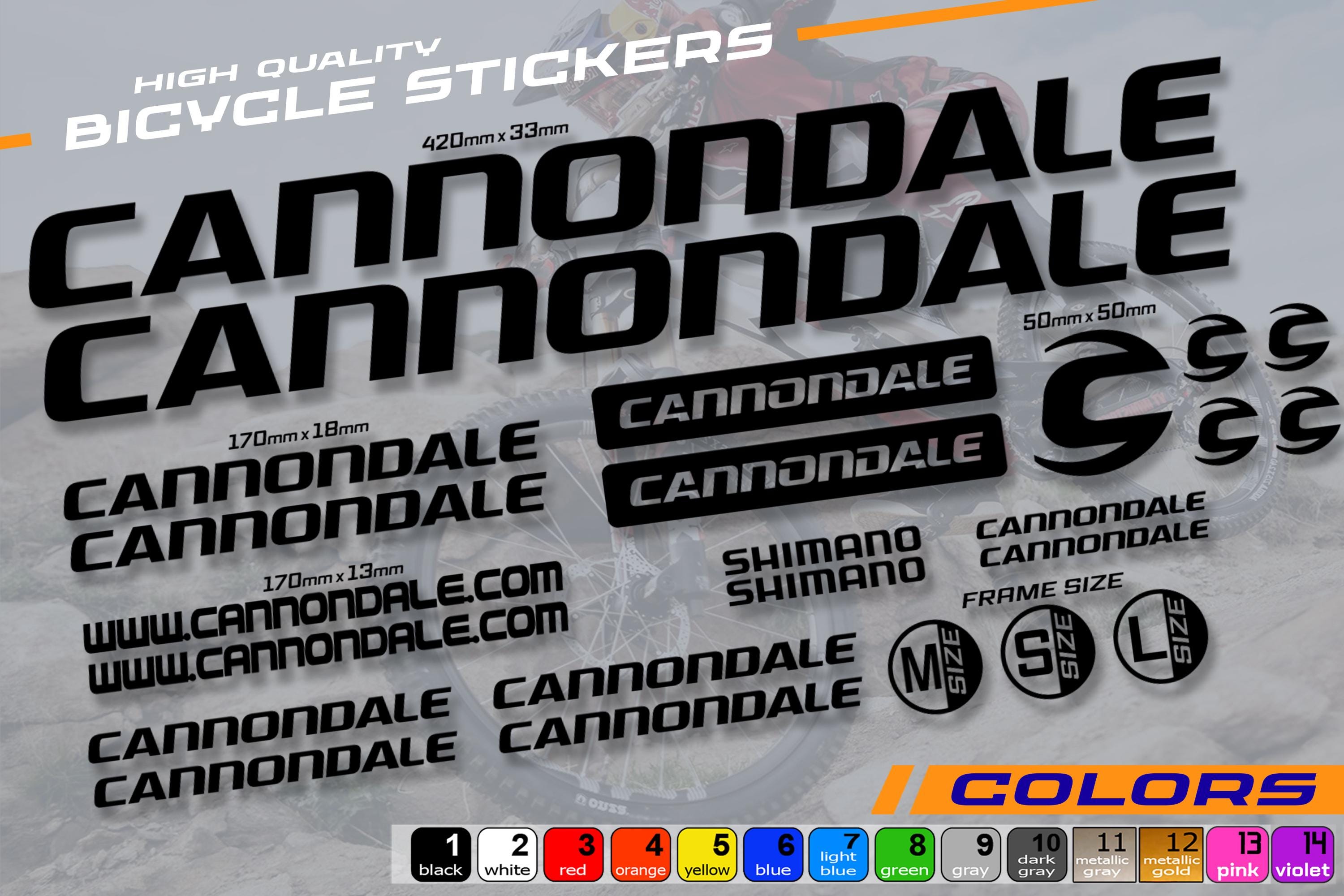 Jeu D'autocollants Pour Cadre Vélo Cannondale Track Chrome - Blanc, Egovinyls