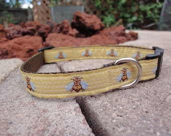 5/8" Width Dog Collar - Honeybee