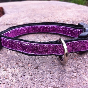 1/2&quot; Width Dog Collar - Pink Glitter