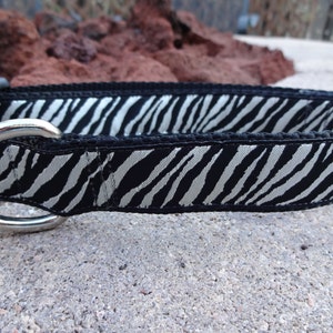 1&quot; Width Dog Collar - Zebra