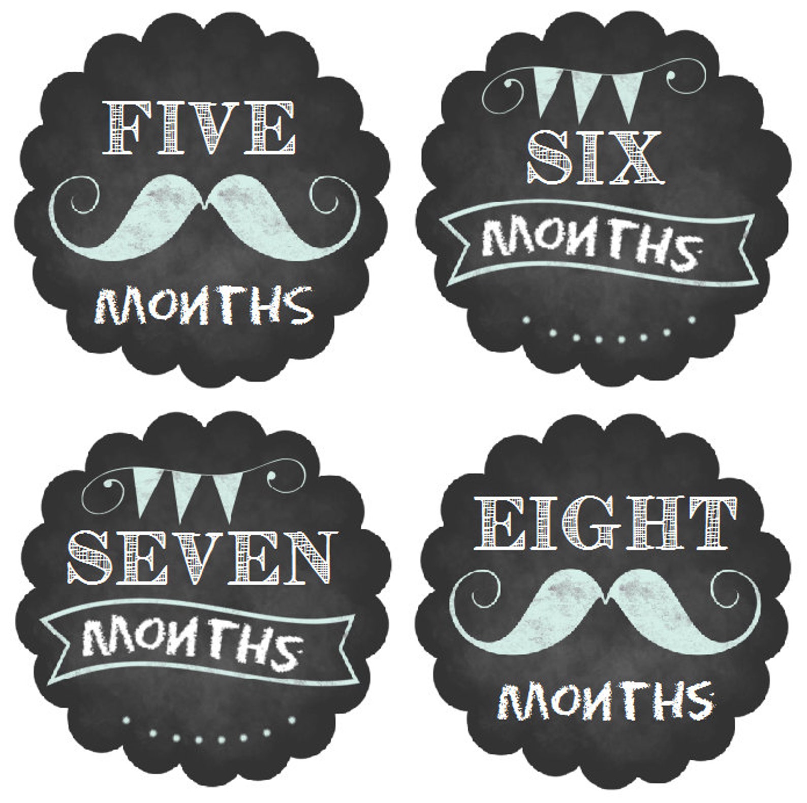 Monthly Baby Stickers Baby Boy Month Stickers Milestone Etsy