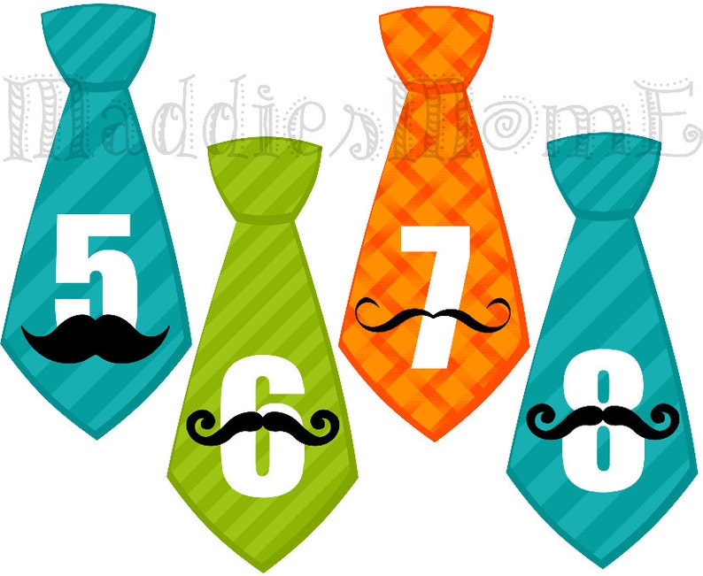 Monthly Baby Boy Tie Stickers Milestone Stickers Baby