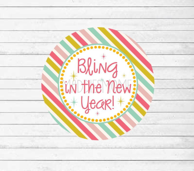 Bling in the New Year Girls New Year DIY Iron on T Shirt Transfer Happy New Year Shirt Decal