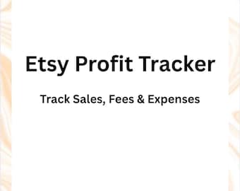 Etsy Profit Tracker Spreadsheet | Track Sales, Fees & Expenses for Etsy Sellers