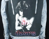Doors Levis Denim Jacket Distressed USA Mens XLarge