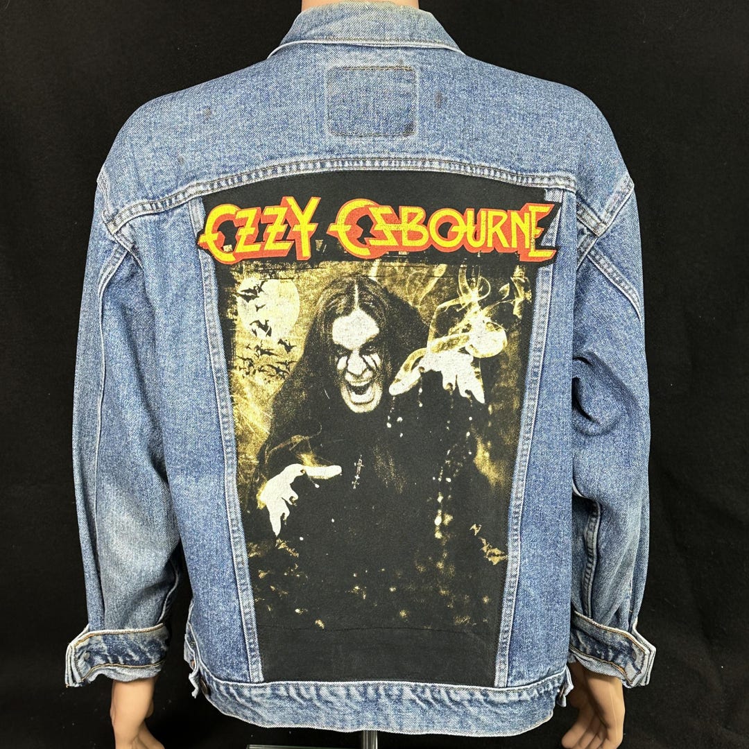 Upcycle Ozzy Osbourne Levi's Denim Jacket Vintage USA Men's Large Women ...