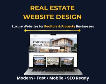 Diseño de sitios web inmobiliarios, sitios web de agentes inmobiliarios en WordPress, sitios web de listado de propiedades personalizados, sitios web comerciales de agentes inmobiliarios, sitios web modernos y responsivos.